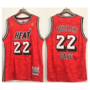 Men's Miami Heat #22 Jimmy Butler Red Stitched Jersey