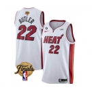 Men's Miami Heat #22 Jimmy Butler White 2023 Finals Association Edition With NO.6 Patch Stitched Basketball Jersey