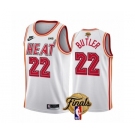 Men's Miami Heat #22 Jimmy Butler White 2023 Finals Classic Edition Stitched Basketball Jersey