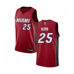 Men's Miami Heat #25 Kendrick Nunn Authentic Red Basketball Jersey Statement Edition