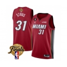 Men's Miami Heat #31 Max Strus Red 2023 Finals Statement Edition With NO.6 Patch Stitched Basketball Jersey