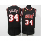 Men's Miami Heat #34 Ray Allen Black Hardwood Classics Revolution 30 Basketball Jerseys