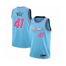 Men's Miami Heat #41 Glen Rice Authentic Blue Basketball Jersey - 2019-20 City Edition