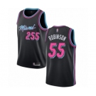 Men's Miami Heat #55 Duncan Robinson Authentic Black Basketball Jersey - City Edition