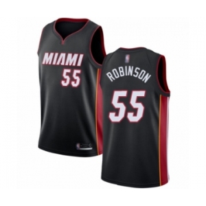 Men's Miami Heat #55 Duncan Robinson Swingman Black Basketball Jersey - Icon Edition