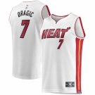 Men's Miami Heat #7 Goran Dragic Fanatics Branded White 2020-21 Fast Break Replica Jersey