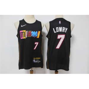 Men's Miami Heat #7 Kyle Lowry Black Diamond 2022 City Edition Swingman Stitched Jersey