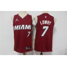 Men's Miami Heat #7 Kyle Lowry Red Jordan 75th Anniversary Diamond 2021 Stitched Jersey