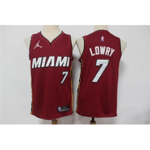 Men's Miami Heat #7 Kyle Lowry Red Jordan 75th Anniversary Diamond 2021 Stitched Jersey