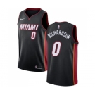 Men's Nike Miami Heat #0 Josh Richardson Swingman Black Road NBA Jersey - Icon Edition