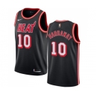 Men's Nike Miami Heat #10 Tim Hardaway Authentic Black Black Fashion Hardwood Classics NBA Jersey