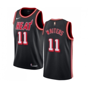 Men's Nike Miami Heat #11 Dion Waiters Swingman Black Black Fashion Hardwood Classics NBA Jersey