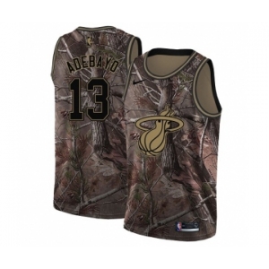 Men's Nike Miami Heat #13 Edrice Adebayo Swingman Camo Realtree Collection NBA Jersey