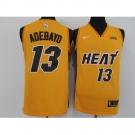 Men's Nike Miami Heat #13 Edrice Adebayo Yellow Swingman Basketball Jersey