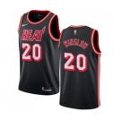 Men's Nike Miami Heat #20 Justise Winslow Swingman Black Black Fashion Hardwood Classics NBA Jersey