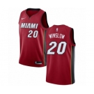 Men's Nike Miami Heat #20 Justise Winslow Swingman Red NBA Jersey Statement Edition