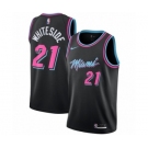 Men's Nike Miami Heat #21 Hassan Whiteside Swingman Black NBA Jersey - City Edition