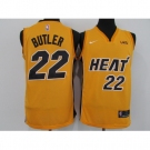 Men's Nike Miami Heat #22 Jimmy Butler Yellow Swingman Basketball Jersey