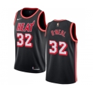 Men's Nike Miami Heat #32 Shaquille O'Neal Swingman Black Black Fashion Hardwood Classics NBA Jersey