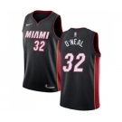 Men's Nike Miami Heat #32 Shaquille O'Neal Swingman Black Road NBA Jersey - Icon Edition