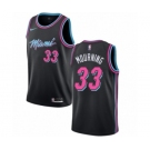 Men's Nike Miami Heat #33 Alonzo Mourning Authentic Black NBA Jersey - City Edition