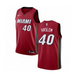 Men's Nike Miami Heat #40 Udonis Haslem Swingman Red NBA Jersey Statement Edition