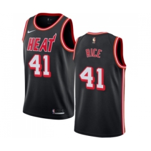 Men's Nike Miami Heat #41 Glen Rice Swingman Black Black Fashion Hardwood Classics NBA Jersey