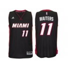 adidas Miami Heat #11 Dion Waiters Black New Swingman Road Jersey