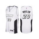 adidas Miami Heat #20 Justise Winslow White Tie Swingman Climacool Jersey