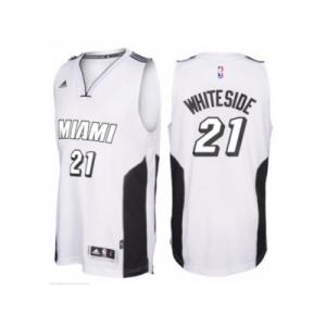 adidas Miami Heat #21 Hassan Whiteside White Tie Swingman Climacool Jersey