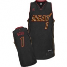 nba miami heat #1 bosh black[orange number]