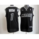 nba miami heat #1 bosh black[revolution 30 swingman]