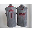 nba miami heat #1 bosh grey[static fashion swingman]