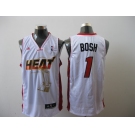 nba miami heat #1 bosh white[2011 finals memorial edition]