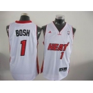 nba miami heat #1 bosh white[2011 swingman revolution 30]