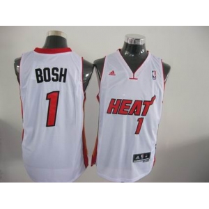 nba miami heat #1 bosh white[2011 swingman revolution 30]