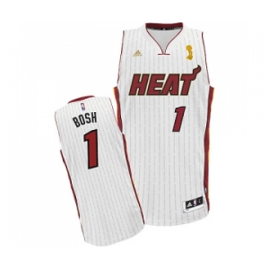 nba miami heat #1 bosh white[[grey strip]