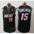 nba miami heat #15 chalmers black