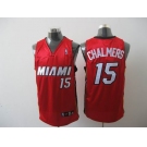 nba miami heat #15 chalmers red