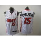 nba miami heat #15 chalmers white