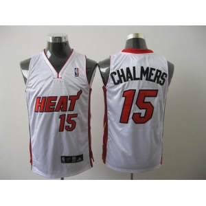 nba miami heat #15 chalmers white