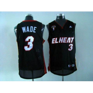 nba miami heat #3 wade black [latin nights swingman]