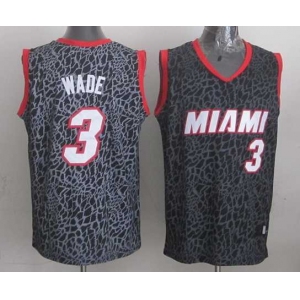 nba miami heat #3 wade black leopard print[2014 new]