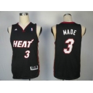 nba miami heat #3 wade black [swingman]