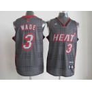 nba miami heat #3 wade blackgrey[2012]