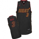 nba miami heat #3 wade black[orange number]