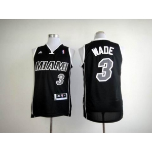 nba miami heat #3 wade black[revolution 30 swingman]