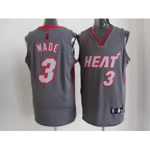 nba miami heat #3 wade grey
