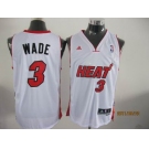 nba miami heat #3 wade white[2011 swingman revolution 30]