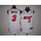 nba miami heat #3 wade white(fans edition)